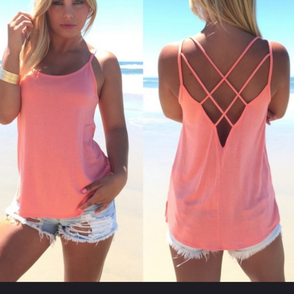 Spaghetti strap tank